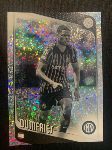 Denzel Dumfries 2026 Topps UEFA Sparkle Nero/Bianco /75