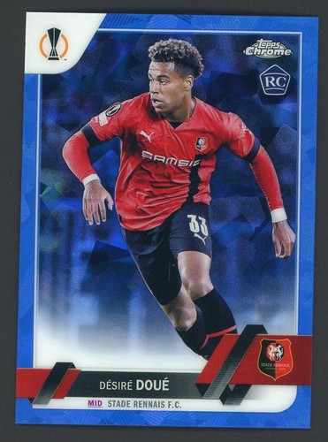 Desire Doué 2022 Topps Cromo UCC Fútbol Zafiro