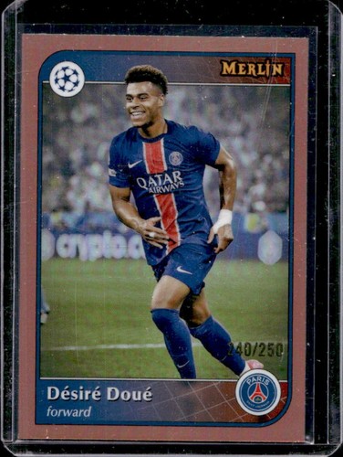 Desire Doué 2024 Topps Merlin Chrome Pink Refractor /250