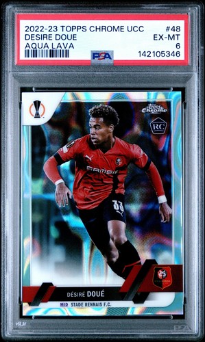 Desire Doue 2022 Topps Chrome Aqua Lava Refractor
