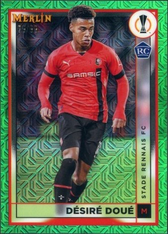 Desire Doue 2022 Topps Chrome Merlin Green Mojo /99