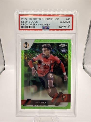Desire Doue 2022 Topps Chrome Neon Green Shimmer /399