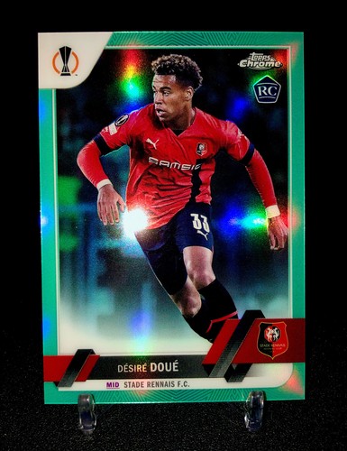 Desire Doue 2023 Topps Chrome UEFA Aqua Refractor /199