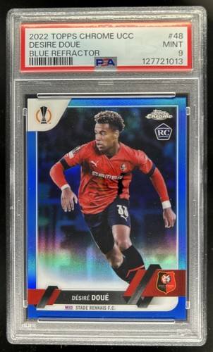Desire Doue 2023 Topps Chrome UEFA Blue Refractor /150