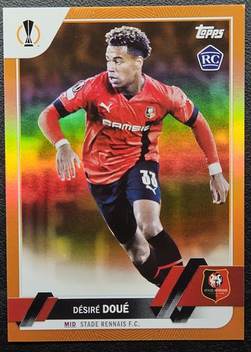 Desire Doue 2022 Topps Cromo UEFA Orange /25