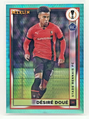 Desire Doue 2022 Topps Merlin Chrome Aqua Prism