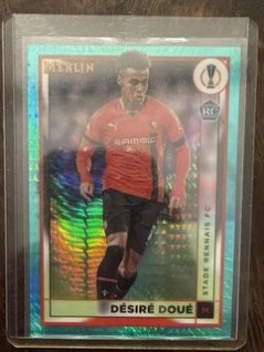 Desire Doue 2022 Topps Merlin Chrome Aqua Prizm