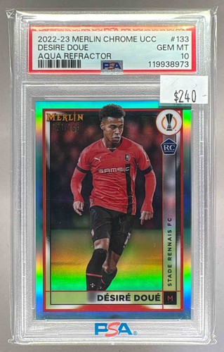 Desire Doue 2022 Topps Merlin Chrome Aqua Refractor /199