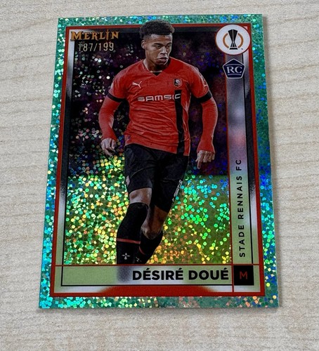 Desire Doue 2022 Topps Merlin Chrome Aqua Speckle Refractor /199