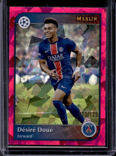 Desire Doue 2024 Topps Merlin Chrome Atomic Magenta Refractor /125