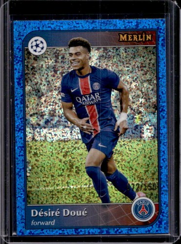 Desire Doue 2024 Topps Merlin Chrome Blue Speckle Refractor /150