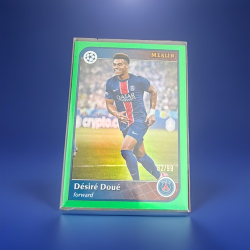 Desire Doue 2024 Topps Merlin Chrome Green Refractor /99