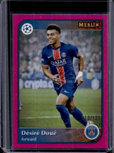 Desire Doue 2024 Topps Merlin Chrome Magenta Refractor /125