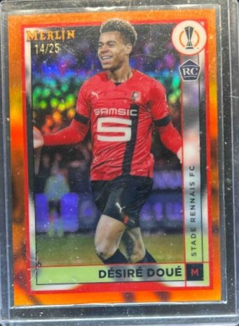 Desire Doue 2022 Topps Merlin Chrome Orange Refractor /25