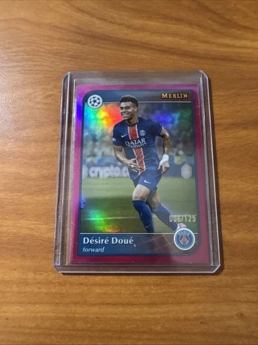 Desire Doue 2024 Topps Merlin Chrome Pink Refractor /125