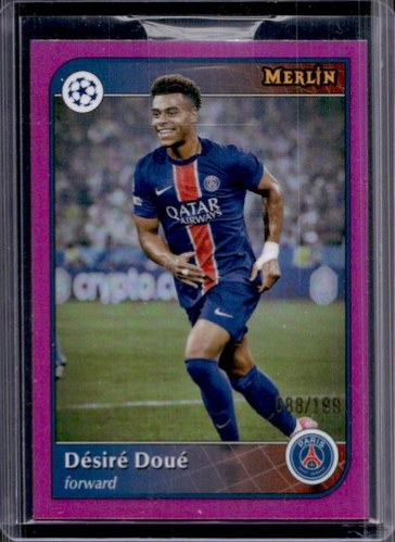 Desire Doue 2024 Topps Merlin Chrome Pink Refractor /199