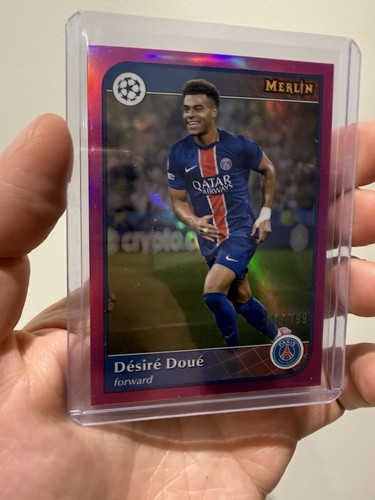 Desire Doue 2025 Topps Merlin Chrome Pink Refractor /199