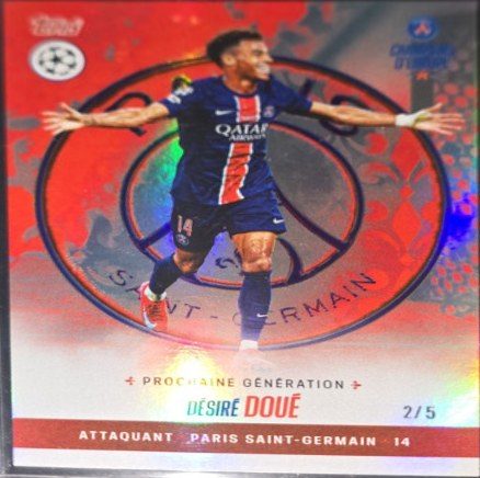Desire Doue 2025 Topps PSG Champions D'Europe /5