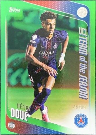 Desire Doue 2025 Topps UCC Green /99