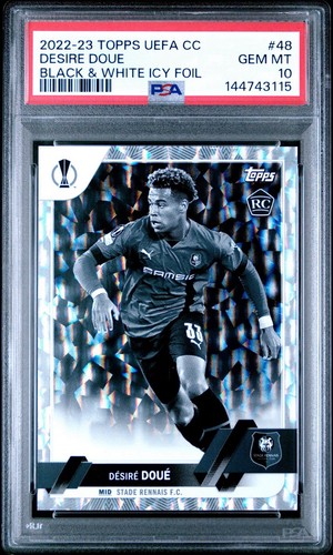 Desire Doue 2022 Topps UEFA Black & White Icy Foil /150