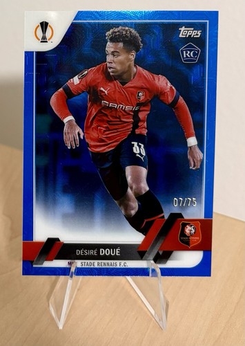 Desire Doue 2022 Topps UEFA Blue Mojo /75