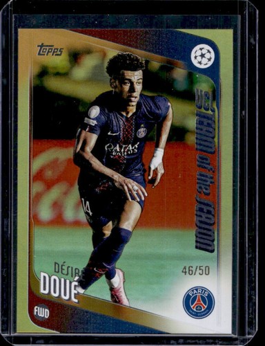 Desire Doue 2025 Topps UEFA Champions League Gold Holo /50