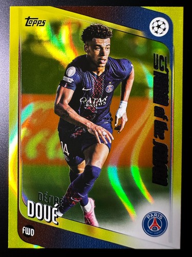 Desire Doue 2025 Topps UEFA Club Competizioni Calcio Giallo