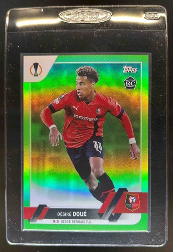 Desire Doue 2023 Topps UEFA Neon Green Foil /199