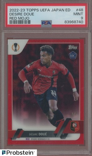 Desire Doue 2023 Topps UEFA Soccer Red Mojo /5