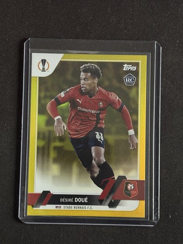 Desire Doue 2023 Topps UEFA Yellow Refractor /299