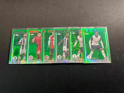 Destiny Udogie 2024 Topps Chrome UEFA Green /99