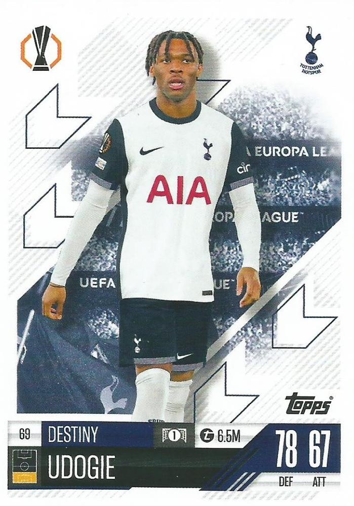 Destiny Udogie 2024 Topps Match Attax UEFA Club Competitions