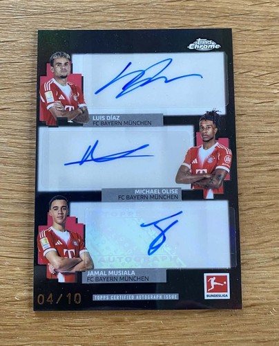 Diaz / Olise / Musiala 2025 Topps Cromo Bundesliga Negro /10