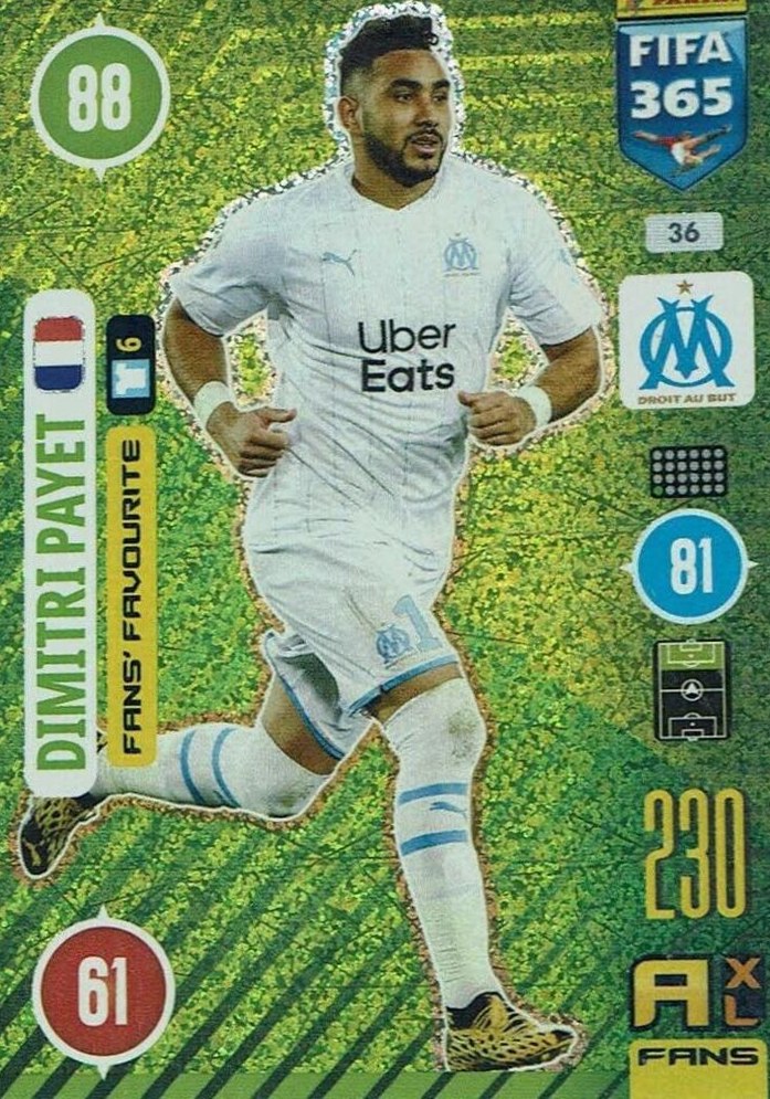 Dimitri Payet 2021 Panini Adrenalyn XL FIFA 365