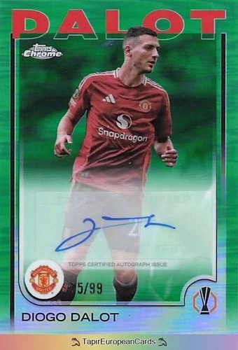Diogo Dalot 2024 Topps Chrome Green /99