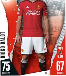 Diogo Dalot 2023 Topps Match Attax UEFA Club Competitions