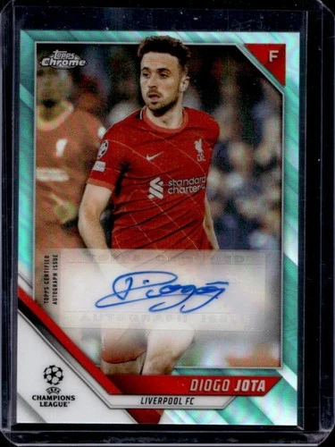 Diogo Jota 2021 Topps Chrome Aqua Refractor /199