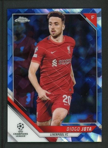 Diogo Jota 2022 Topps Chrome Blue Cracked Ice