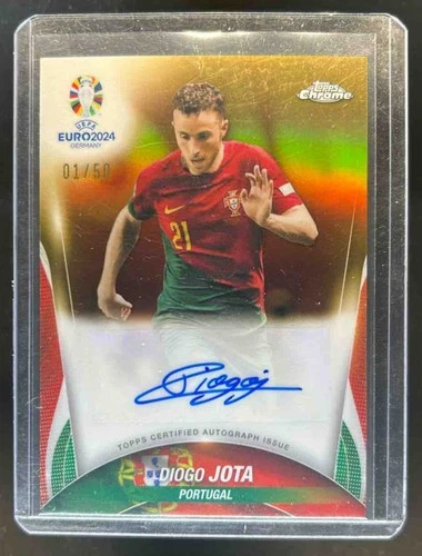Diogo Jota 2023 Topps Chrome Gold Refractor /50