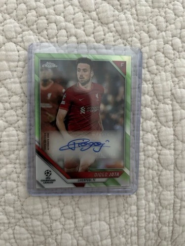 Diogo Jota 2021 Topps Chrome Neon Green Refractor /99