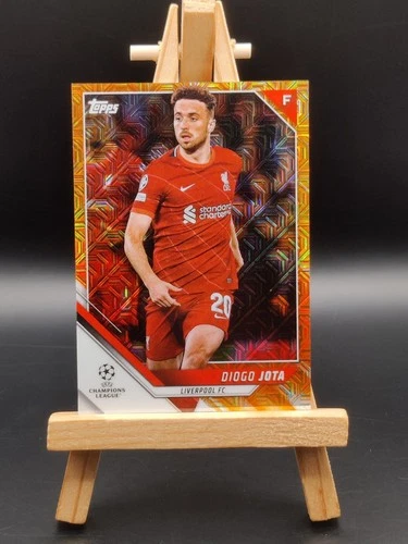 Diogo Jota 2021 Topps Chrome Orange Chrome Mojo /25