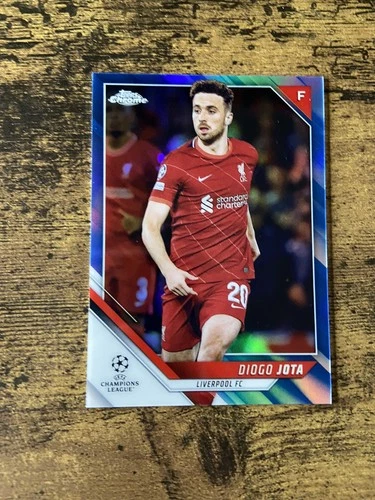 Diogo Jota 2020 Topps Chrome UEFA Blue Refractor /150