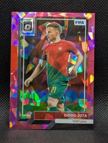 Diogo Jota 2023 Panini Donruss Calcio Ottica Rosa Ghiaccio Prizm /25