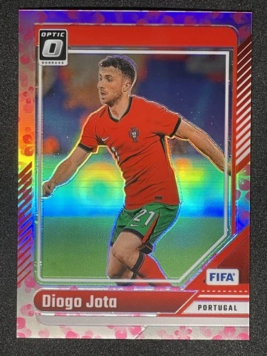 Diogo Jota 2024 Panini Donruss FIFA Optic Plum Blossom Prizm
