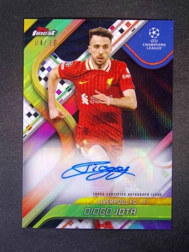 Diogo Jota 2024 Topps Finest Black Wave /10