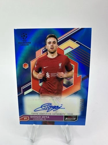 Diogo Jota 2023 Topps Finest Blue Refractor /150