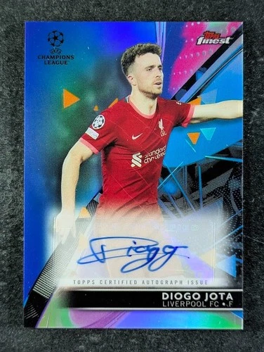 Diogo Jota 2022 Topps Finest Blue Refractor /150