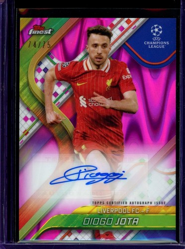 Diogo Jota 2024 Topps Finest Magenta Refractor /75