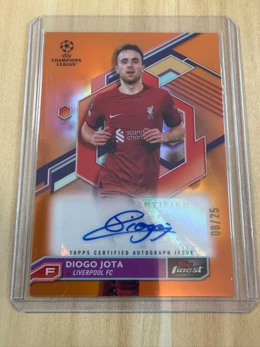 Diogo Jota 2023 Topps Finest Orange Refractor /25