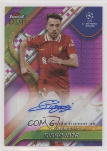 Diogo Jota 2024 Topps Finest Pink Prism Refractor /125